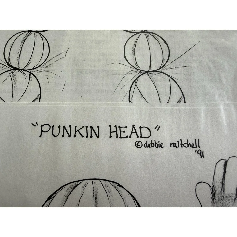 Big Sis Lil' Sis Tole Pattern Packet: 'PUNKIN HEAD' Debbie Mitchell VTG 1991